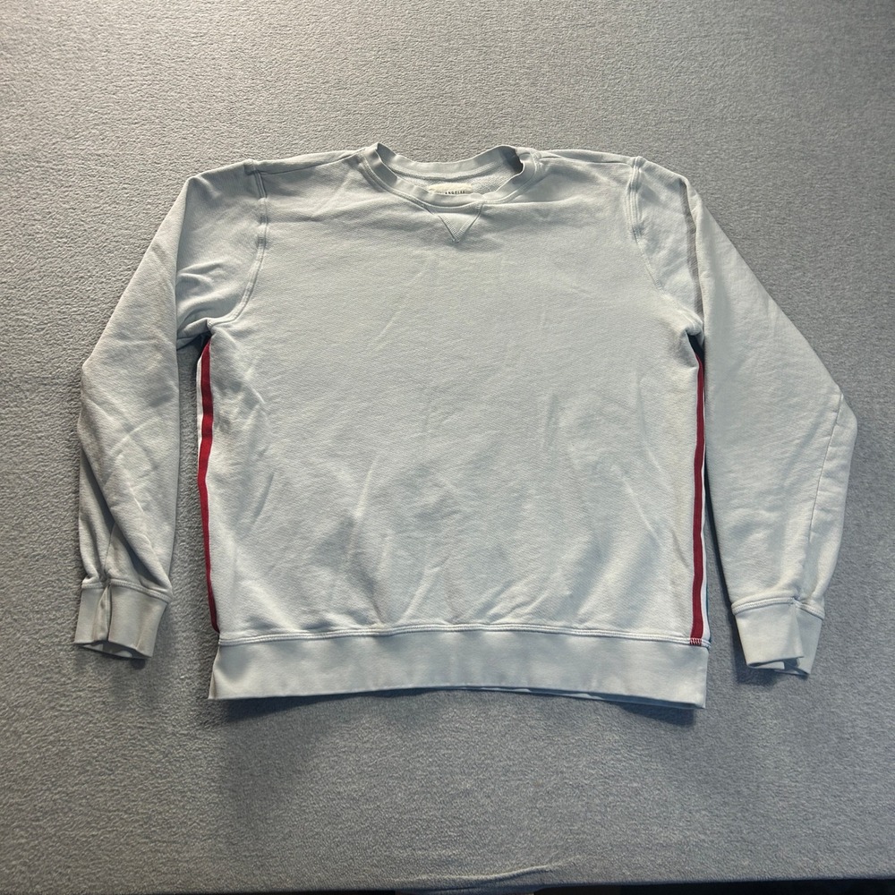 SOL Angeles Crewneck Sweatshirt Womens XL Gray Red Stripe Made USA Cotton Raglan